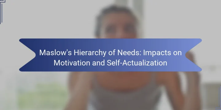 Maslow’s Hierarchy of Needs: Impacts on Motivation and Self-Actualization