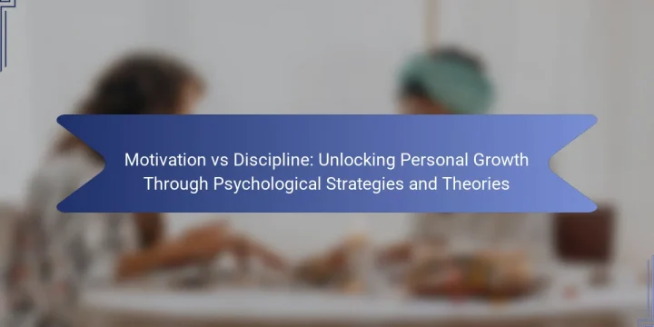 Motivation vs Discipline: Unlocking Personal Growth Through Psychological Strategies and Theories