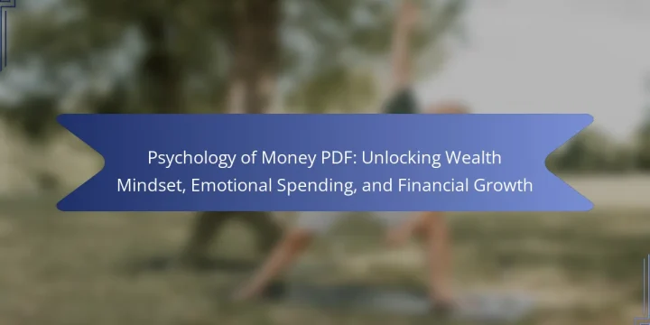 Psychology of Money PDF: Unlocking Wealth Mindset, Emotional Spending, and Financial Growth