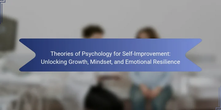 Theories of Psychology for Self-Improvement: Unlocking Growth, Mindset, and Emotional Resilience