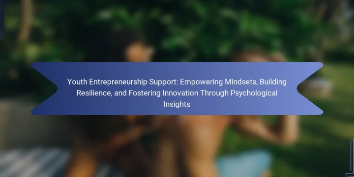 Youth Entrepreneurship Support: Empowering Mindsets, Building Resilience, and Fostering Innovation Through Psychological Insights